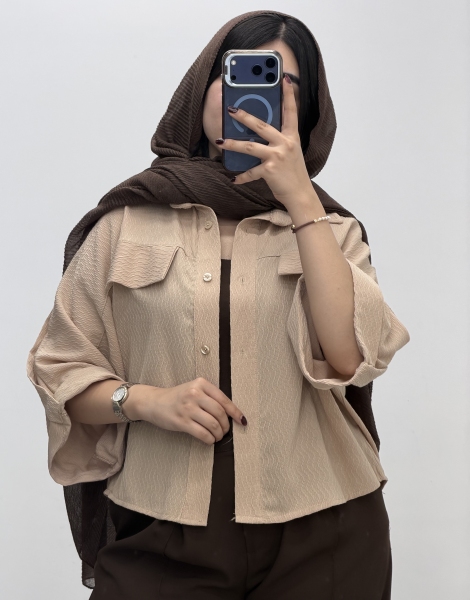 کراپ کت آستین بندی السا