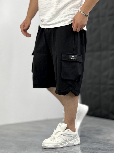 شلوارک کارگو balenciaga مشکی 395