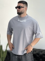 تیشرت پنبه BROOKS طوسی