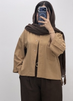 شومیز آستین دکمه اطلس