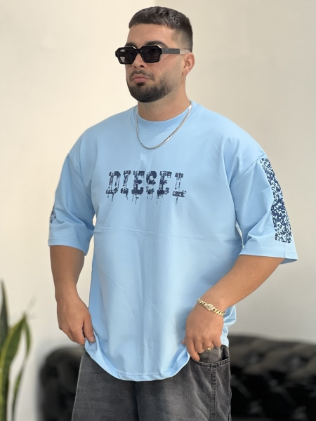 تیشرت 2نخ Diesel آسمانی