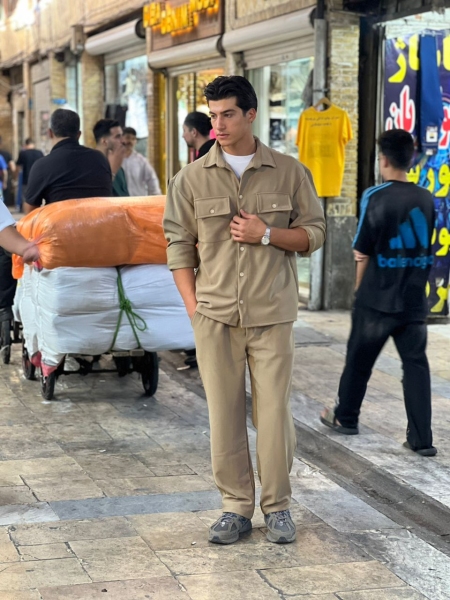 پیراهن و شلوار ست زیروتن کرم