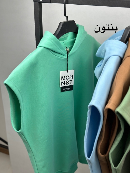 هودی وست کلاهدار ، پارچه دورس سه نخ پنبه داخل، زده دار