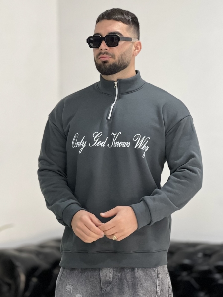 نیم زیپ 3نخ ONLY خاکستری