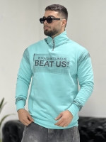 نیم زیپ پنبه Beat آسمانی P