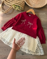 پیراهن پاپیون مرواریدی