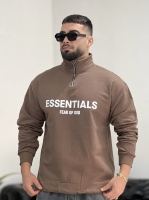 نیم زیپ 3نخ Essentials قهوه ای H