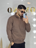 دورس نیم زیپ ساده ضخیم Yep موکا