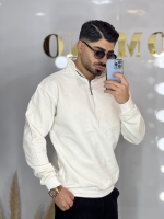 دورس نیم زیپ ساده ضخیم Yep سفید