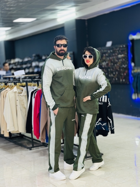 ست هودی نیم زیپ و اسلش نیم بگ