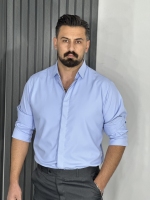 پیراهن دوشین مردانه رنگ آبی