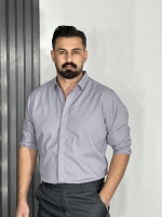 پیراهن دوشین مردانه رنگ طوسی