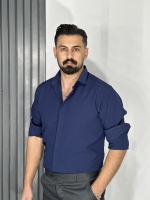 پیراهن دوشین مردانه رنگ سرمه ای تیره
