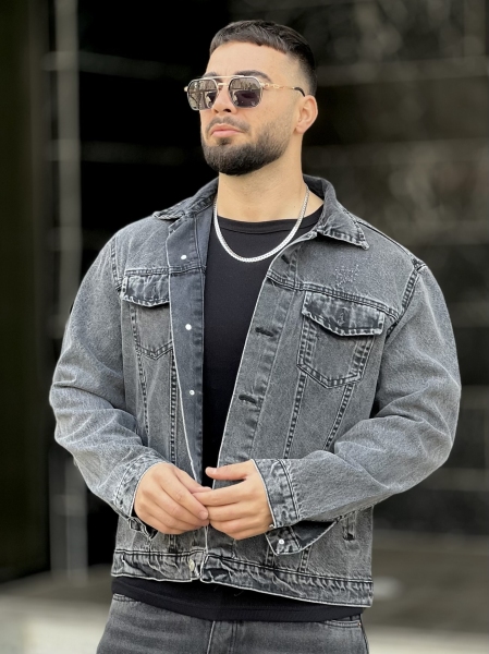 کت جین ZARA ذغالی روشن