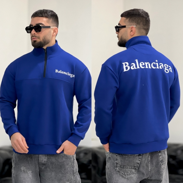 نیم زیپ Balenciaga آبی نفتی H
