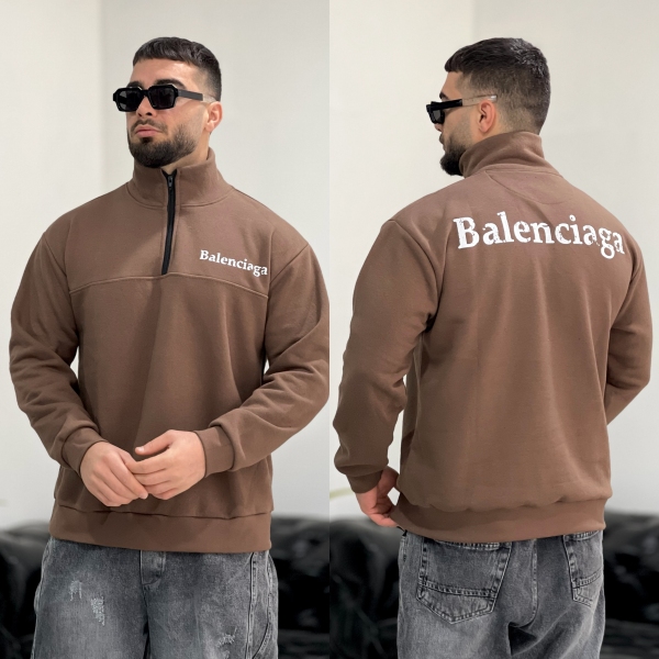 نیم زیپ Balenciaga قهوه ای H