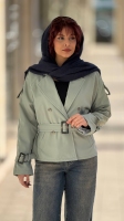 بارانی کوتاه سرشانه بندی