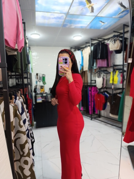 پیراهن ماکسی یقه گرد