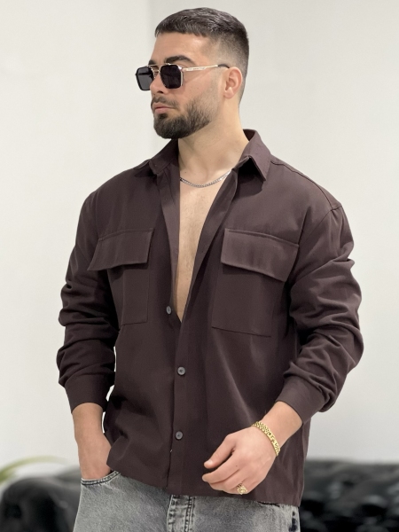 پیراهن کتان ZARA قهوه ای