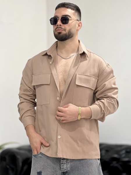 پیراهن کتان ZARA نسکافه ای