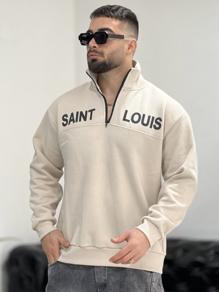 نیم زیپ 3نخ Saint کِرِم خاکی P
