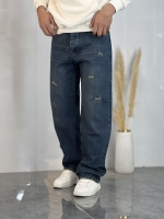 شلوار نیم بگ جین Kh Zara آبی سبز کد304