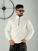 دورس نیم زیپ ساده شیری