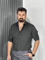 پیراهن دوشین مردانه رنگ طوسی تیره