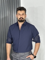 پیراهن دوشین مردانه رنگ سرمه ای تیره