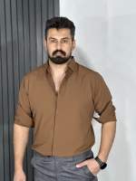 پیراهن دوشین مردانه رنگ قهوه ای