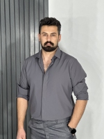 پیراهن دوشین مردانه رنگ طوسی