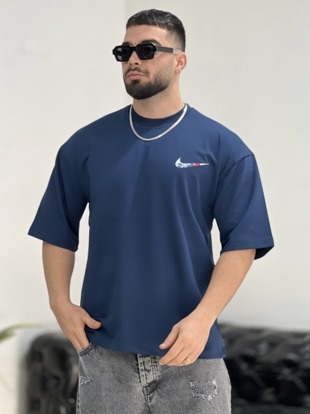 تیشرت 2نخ Nike سرمه ای نفتی