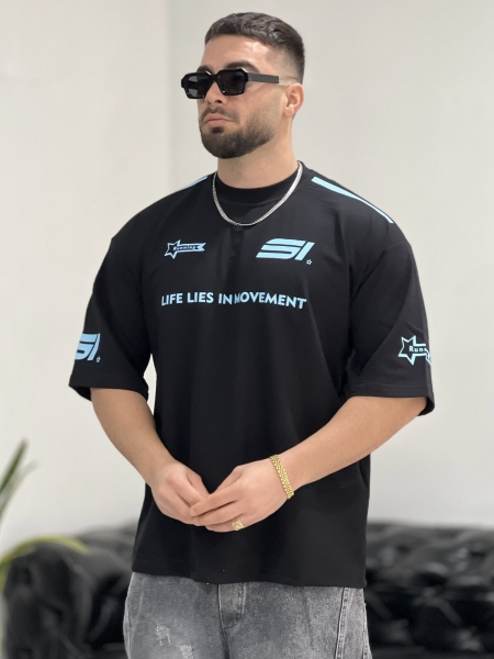 تیشرت 2نخ Race مشکی