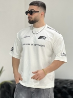 تیشرت 2نخ Race سفید
