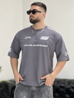 تیشرت 2نخ Race طوسی