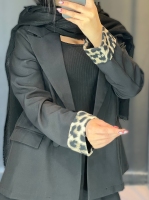 کت استین لبه پلنگی