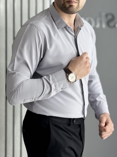 پیراهن دوشین طوسی