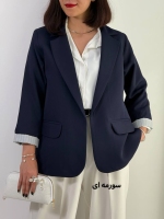 کت بلوئه آستین راه راه