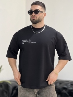 تیشرت 2نخ Never مشکی