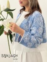 کت سوزندوزی پایین توری