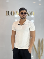 تیشرت نیم زیپ مراکش Az سفید