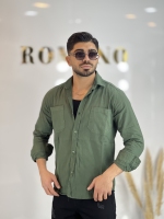 پیراهن کتان دوجیب Za سبز