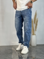 شلوار مام بوی فرند Zara آبی سیر کد 524