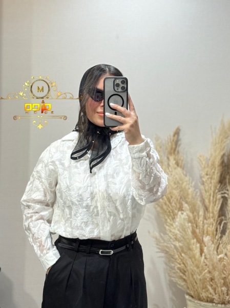 شومیز گیپور شیشه ای