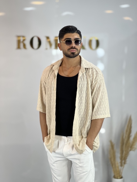 پیراهن گیپوری خنک Amiri کرمی