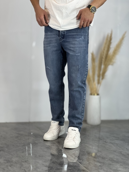 شلوار مام فیت جین Zara آبی روشن کد 785
