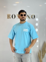 تیشرت ماکان پنبه GO آبی آسمونی
