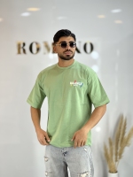 تیشرت ماکان پنبه Balenciaga سبز صدری