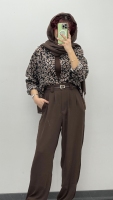 شومیز پلنگی شیشه ای