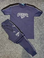 ست تیشرت واسلش NIKE AIR طوسی مشکی